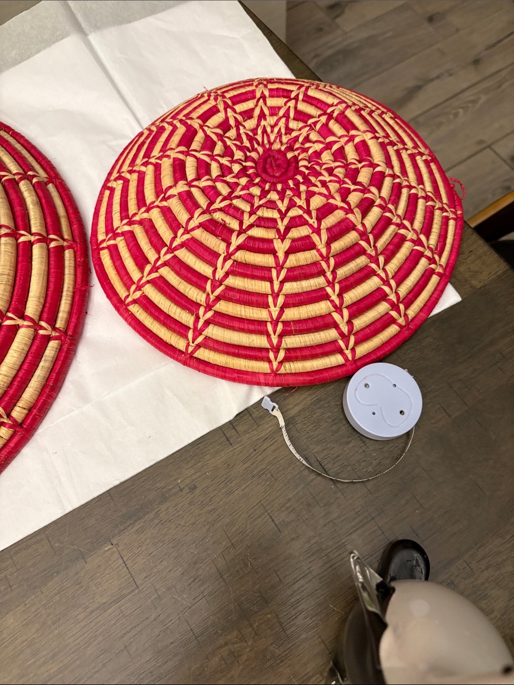 2 Handmade Woven Coil Baskets   15.5”diameter and. 11” diameter - Picture 7 of 7